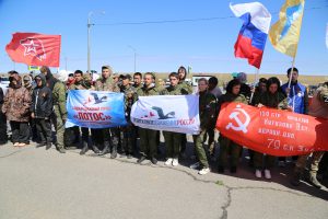 Астраханские и калмыцкие патриоты на митинге в пос. Хулхута Яшкульского района Республики Калмыкия